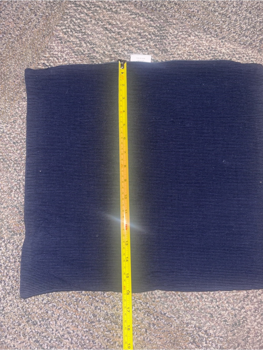 Crate & Barrel Nolan Navy ~ Throw Pillow Cover 18” X 18” EUC. Never Used.